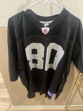 Vintage Reebok NFL Oakland Raiders Jerry Rice #80 Black Jersey Size XL
